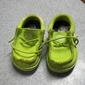 Hey Dude Kids Neon Green Sneakers